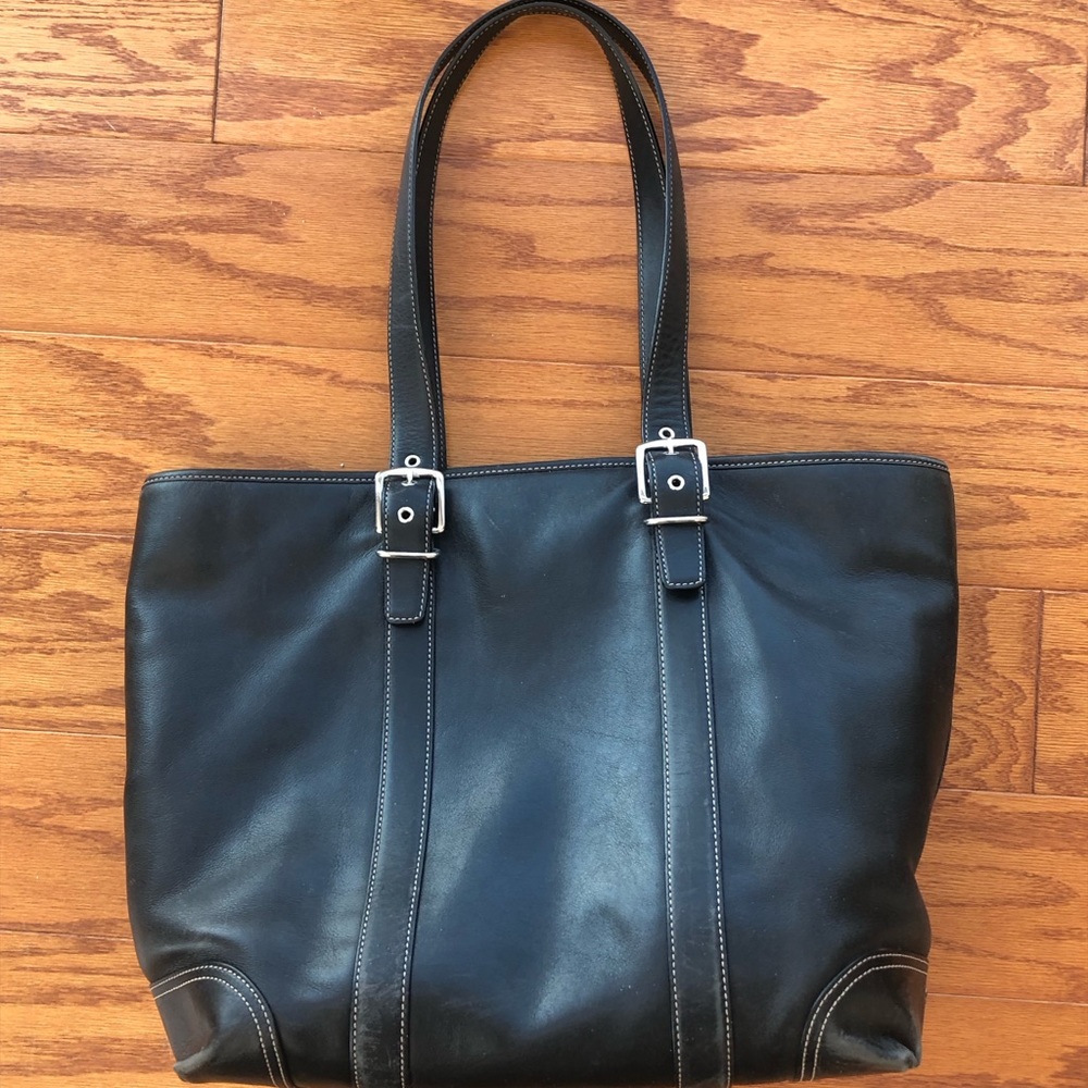 Coach leather large tote satchel bag